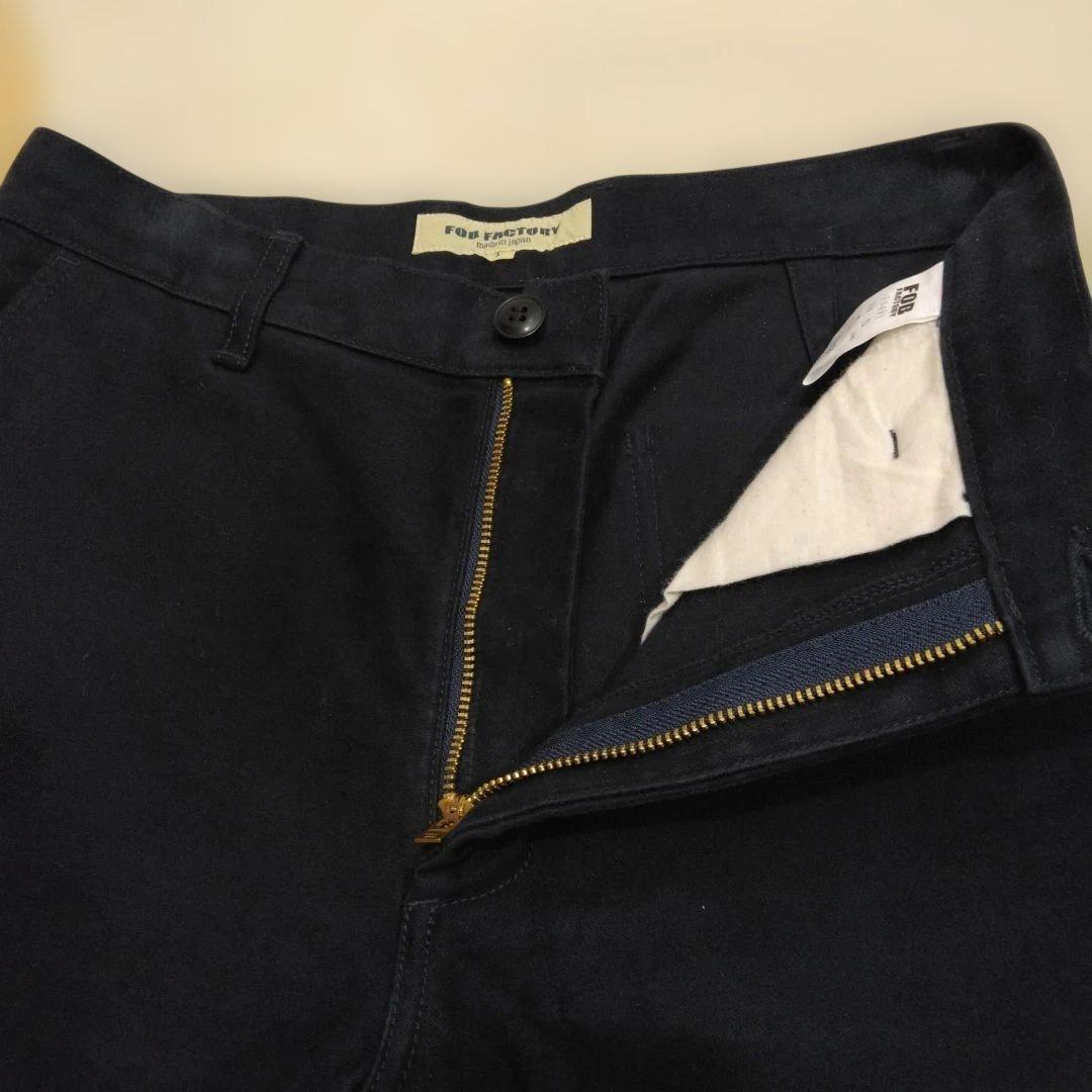 FOB FACTORY モールスキンパンツ F0491 ネイビー