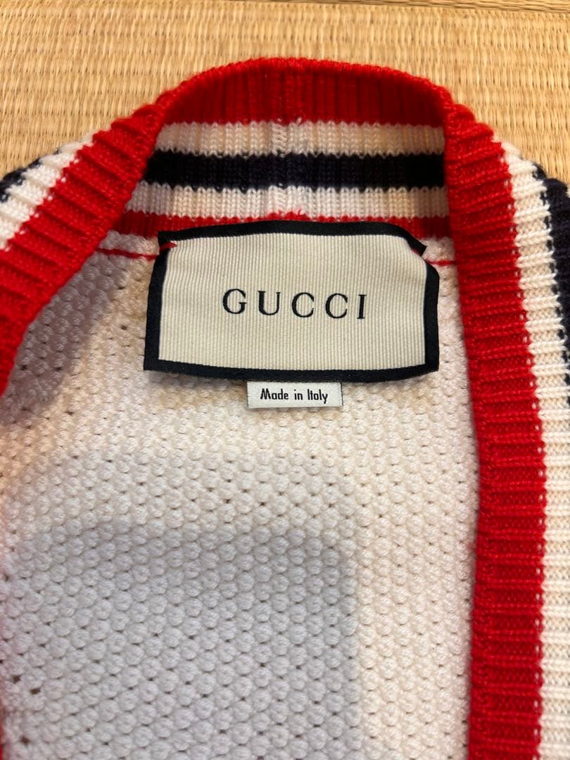 GUCCI ホワイト ニット カーディガン