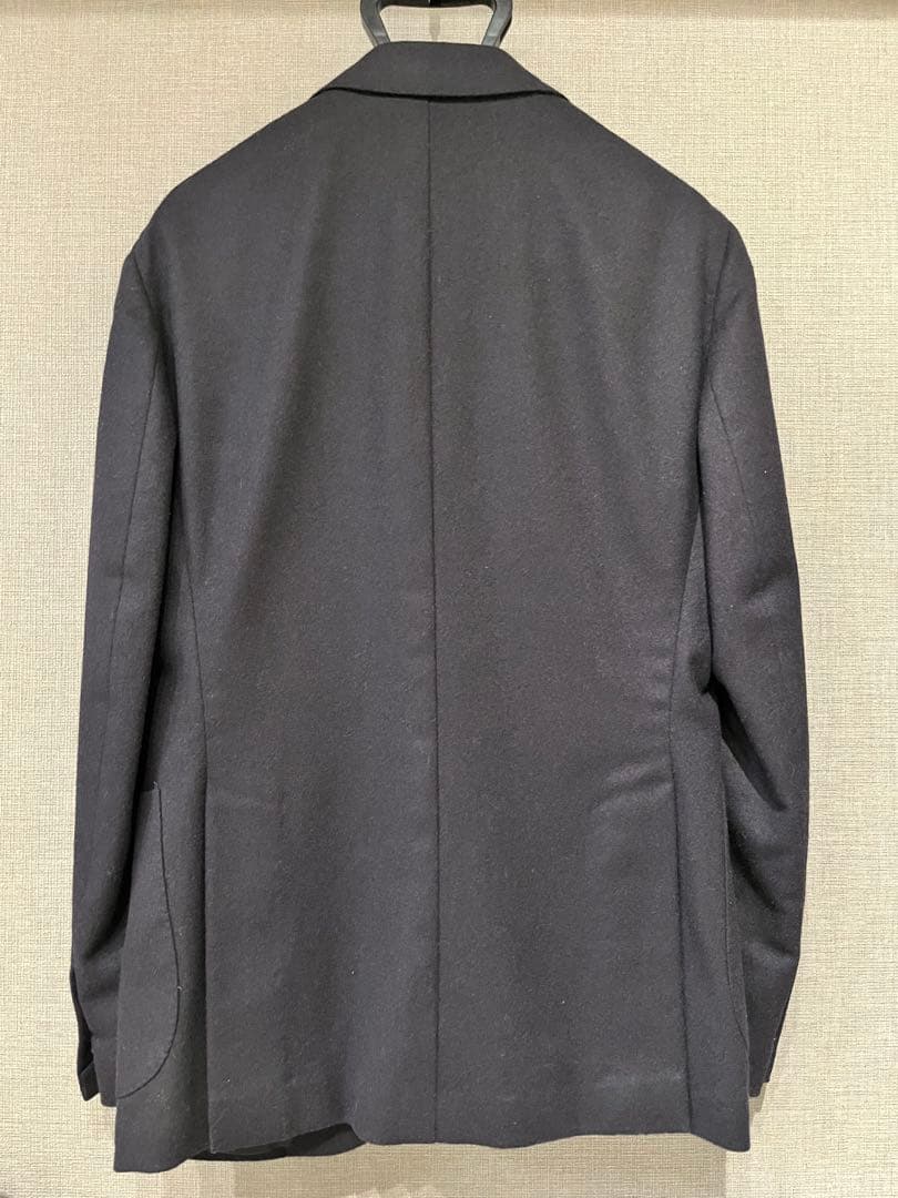 美品 デペトリロ カシミヤ混 テーラードジャケット ネイビー 46