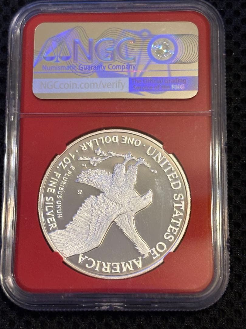 アメリカンシルバーイーグル Dトランプラベル1oz銀貨PR70UC