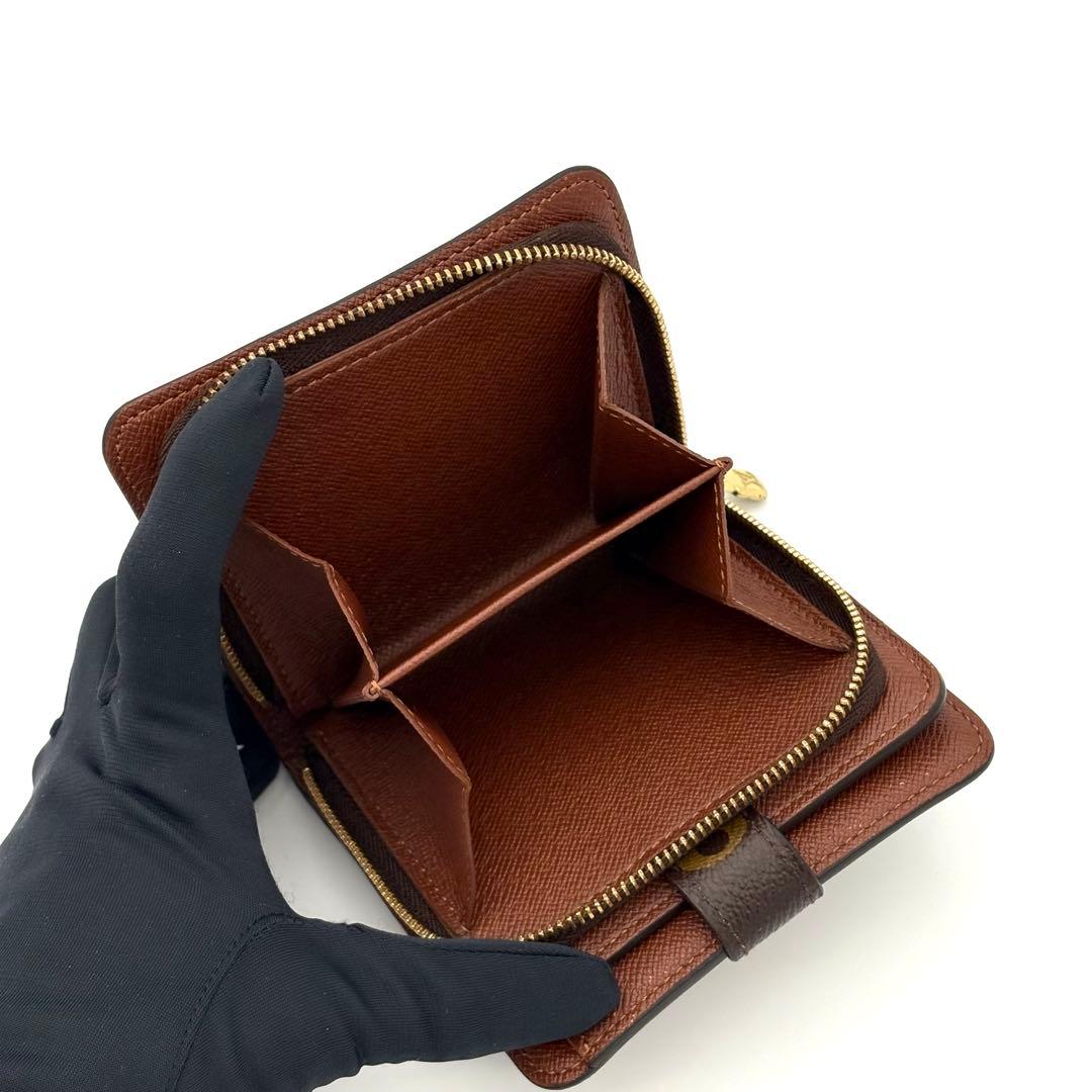 T*o様 ルイヴィトン 折財布 モノグラム コンパクトジップ 茶 ブラウン 23