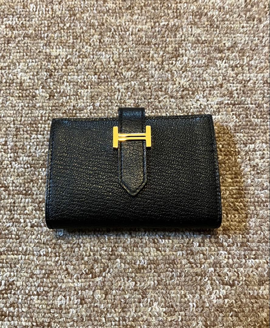 エルメス　ベアンミニ　ブラック　黒　ノワールHERMES ゴールド金具