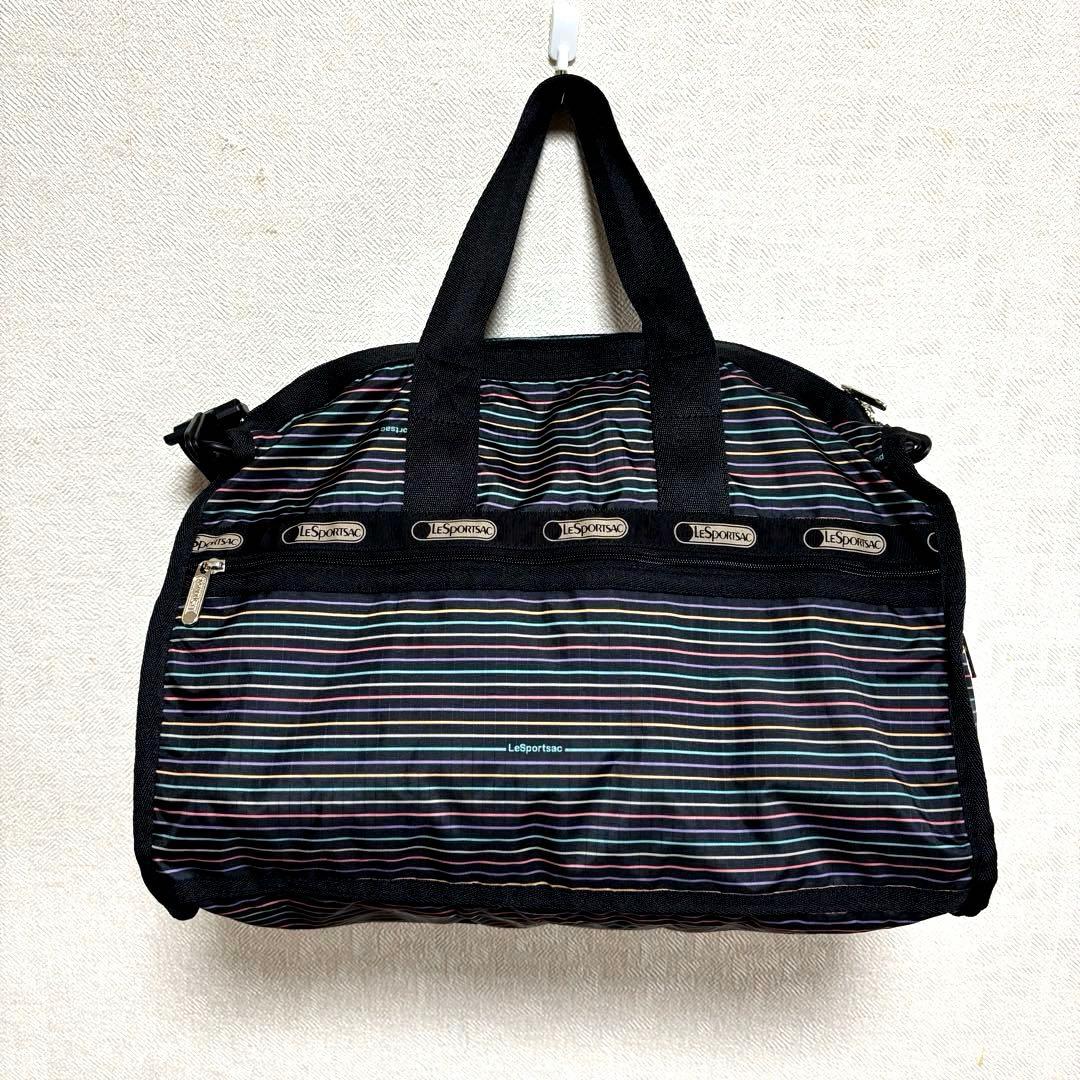 美品！LeSportsac☆ストライプ ボストンバッグ