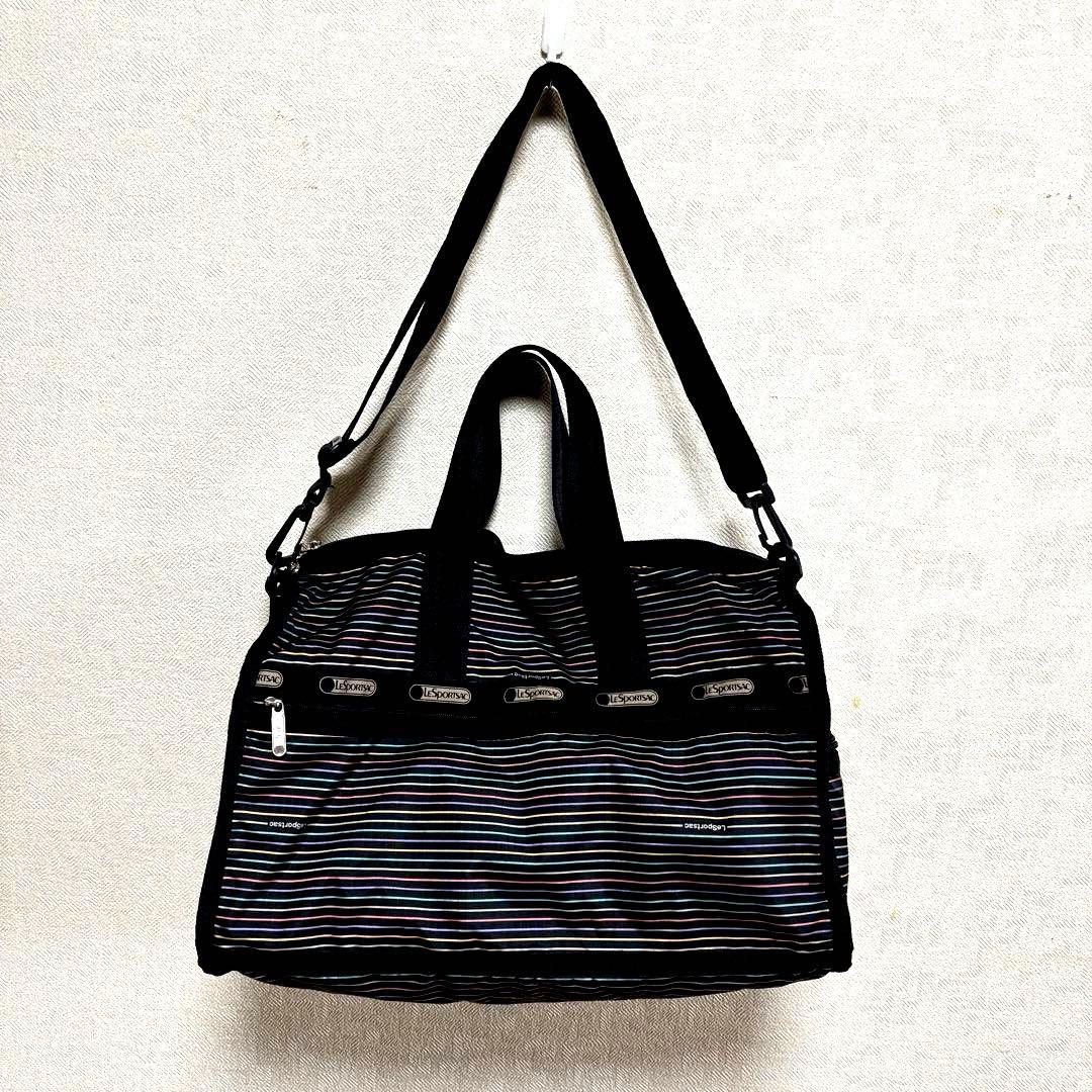 美品！LeSportsac☆ストライプ ボストンバッグ