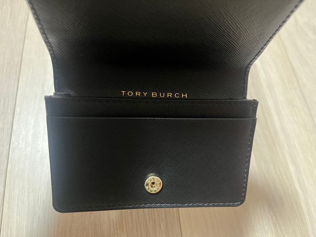 TORY BURCH ブラックレザー名刺入れ