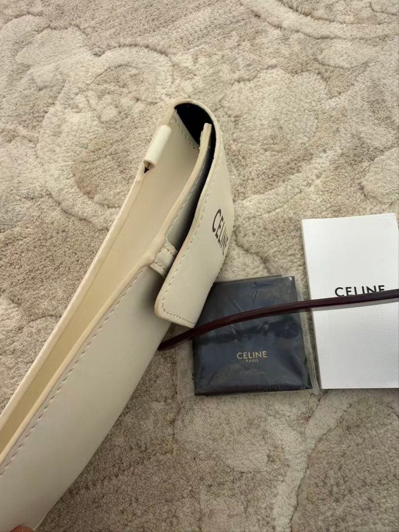 CELINE バーガンディ ワインレッド　サングラス ケース付き