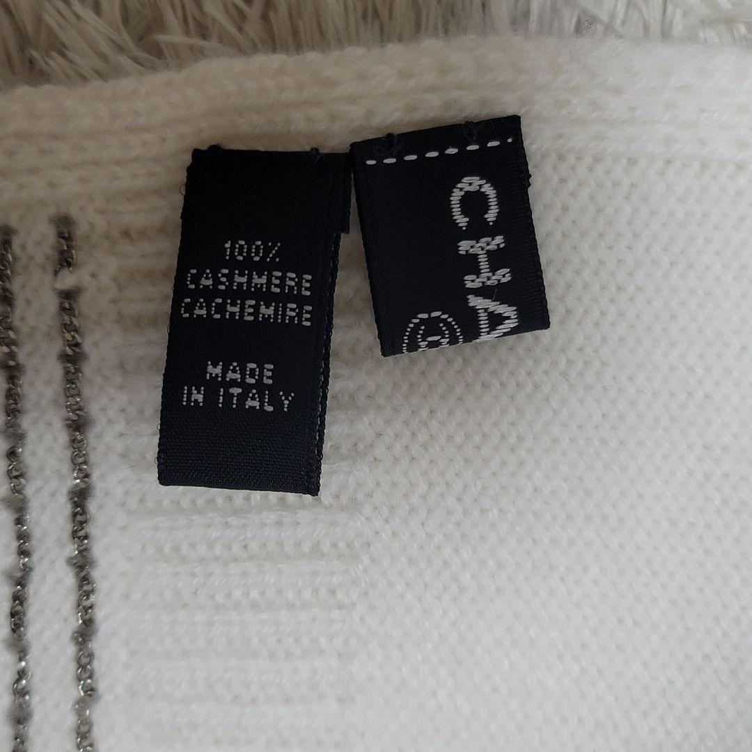 CHANEL♡シャネル ココマーク＆チェーン マフラー カシミヤ100