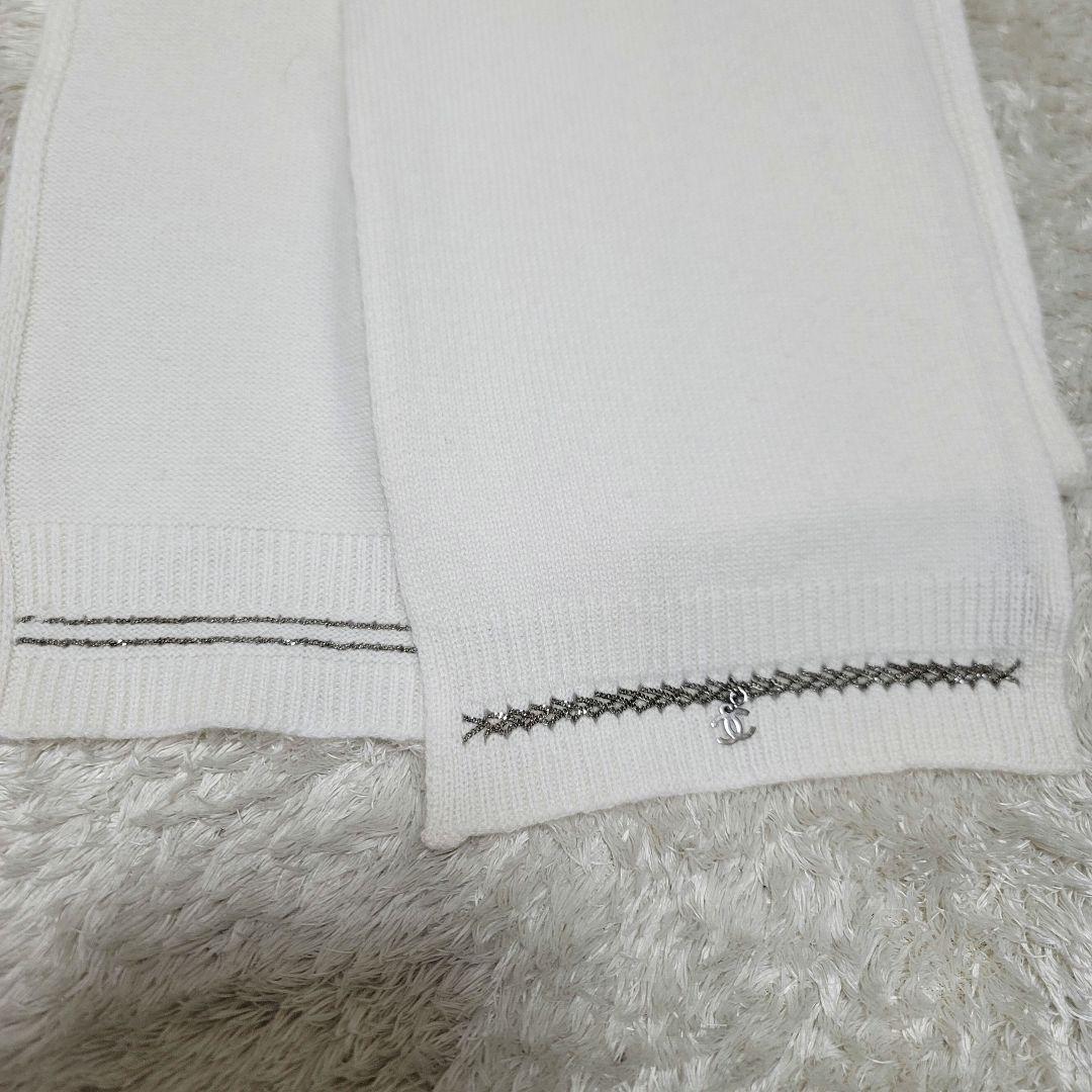 CHANEL♡シャネル ココマーク＆チェーン マフラー カシミヤ100