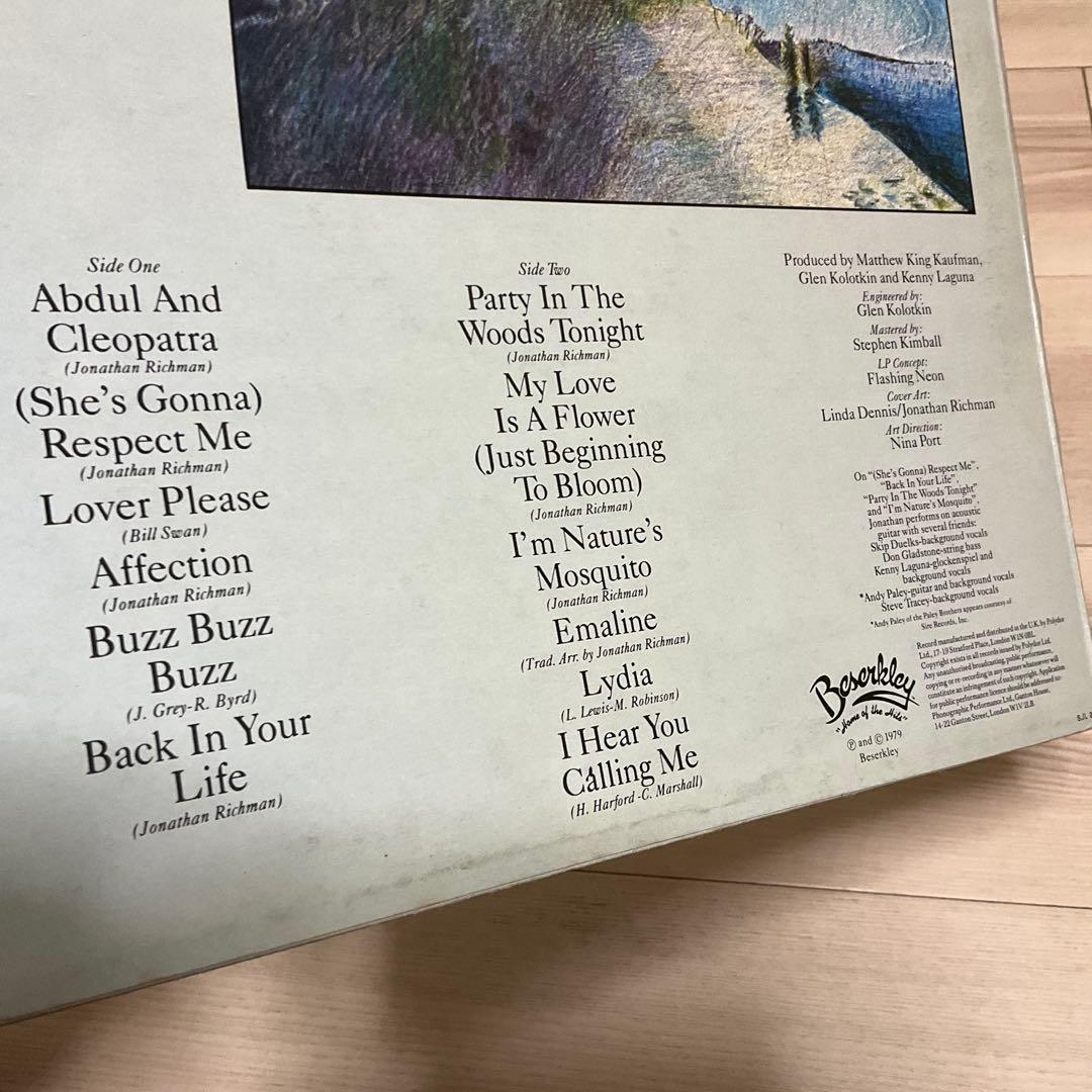 ジョナサンリッチマン　イギリス盤レコード　Back In Your Life