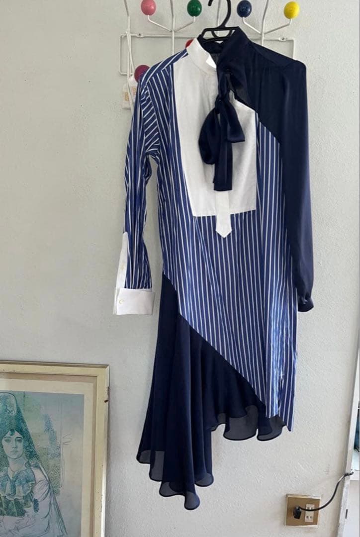 sacai ストライプシャツワンピース size3