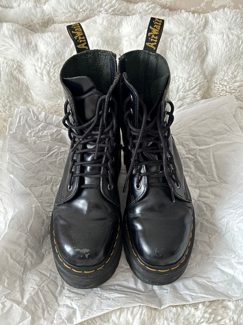Dr.Martens黒 厚底レースアップブーツ