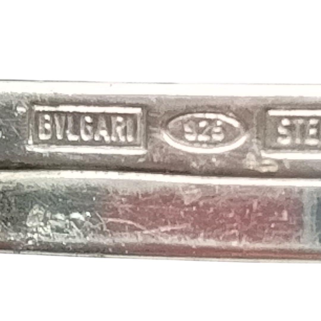 BVLGARI ロゴサークル ネックレス キーリング SV925シルバー革紐付き