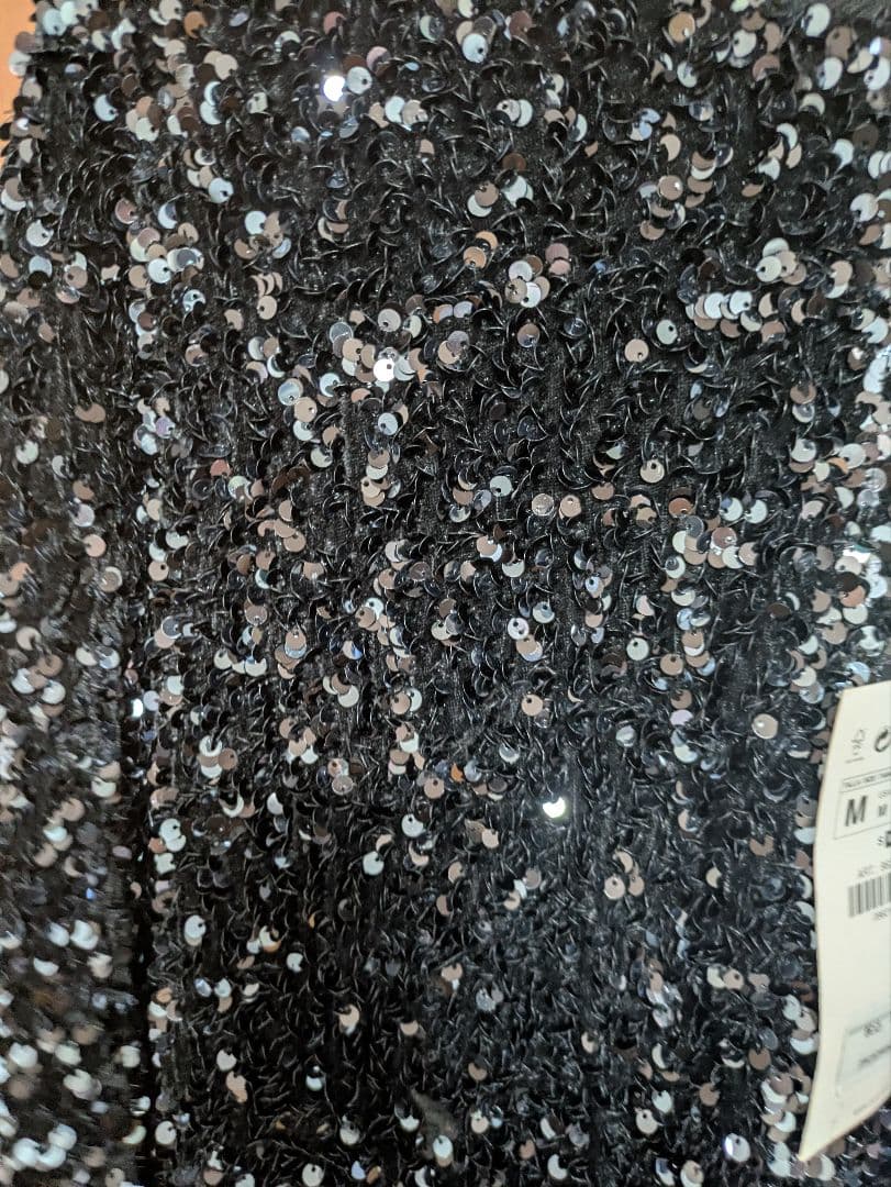 新品未使用品）ZARA (ザラ) のスパンコールボンバージャケット