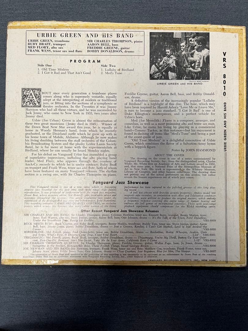 JAZZレコード URBIE GREEN And His Band