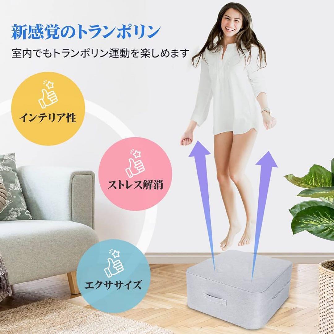 トランポリン 室内 エクササイズ 家庭用 外カバー洗濯可 座布団 クッション