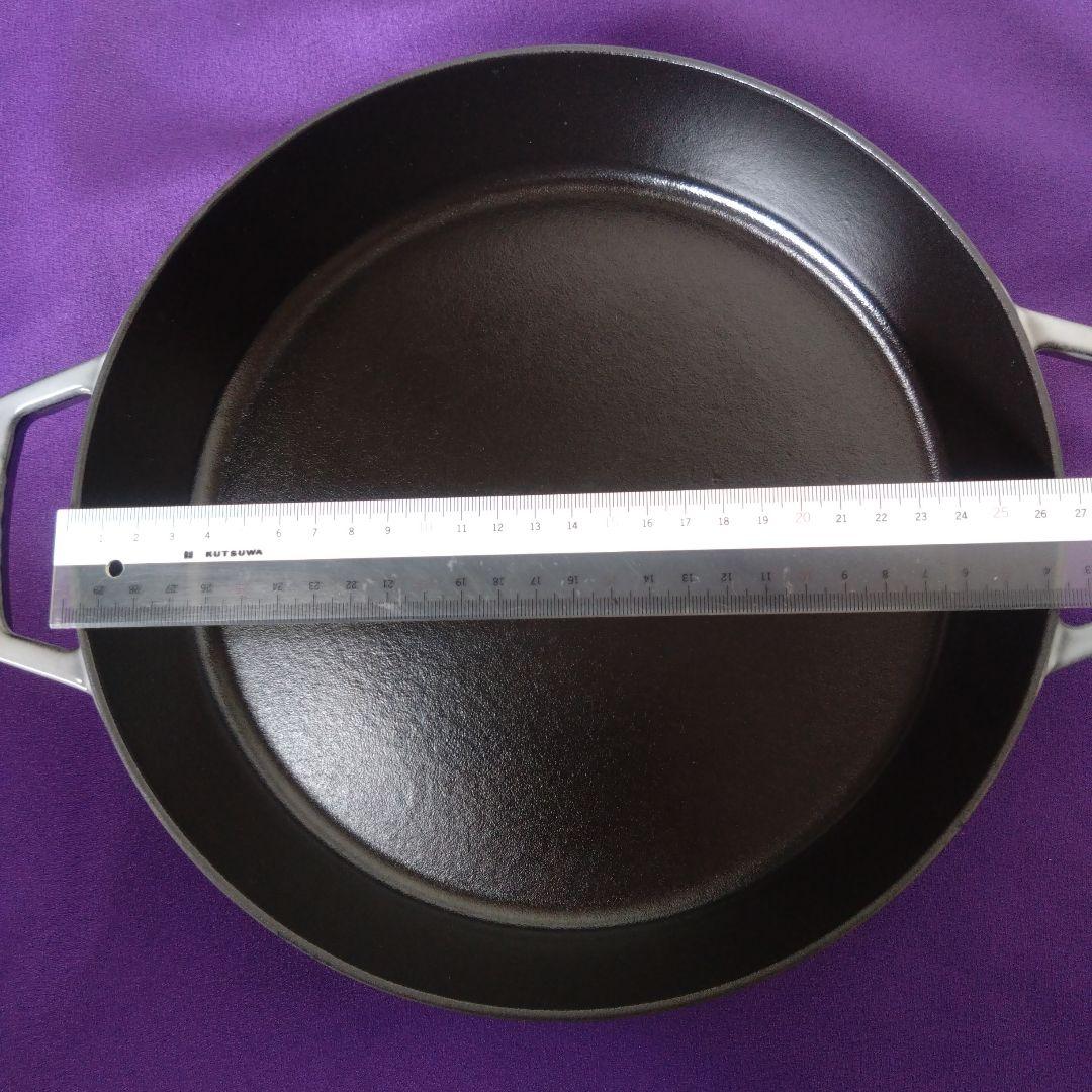 staub/ストウブ　26Cm　両手フライパン　色:グレー ♦美品‼️