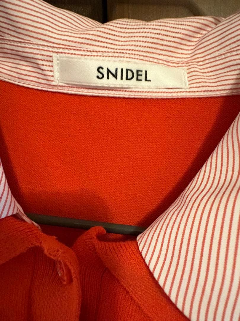 SNIDEL シャツドッキングヘム　ボリュームニットプルオーバー　美品