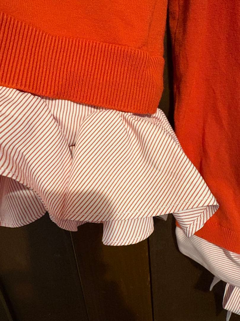SNIDEL シャツドッキングヘム　ボリュームニットプルオーバー　美品