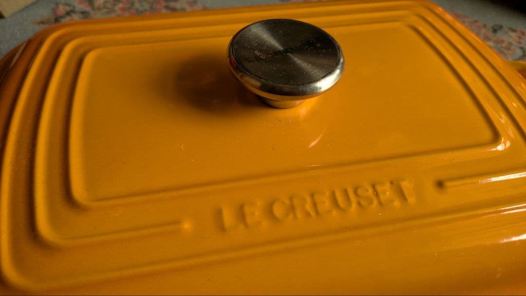 ル・クルーゼココット レクタンギュラー　Le Creuset 両手鍋 蓋付き