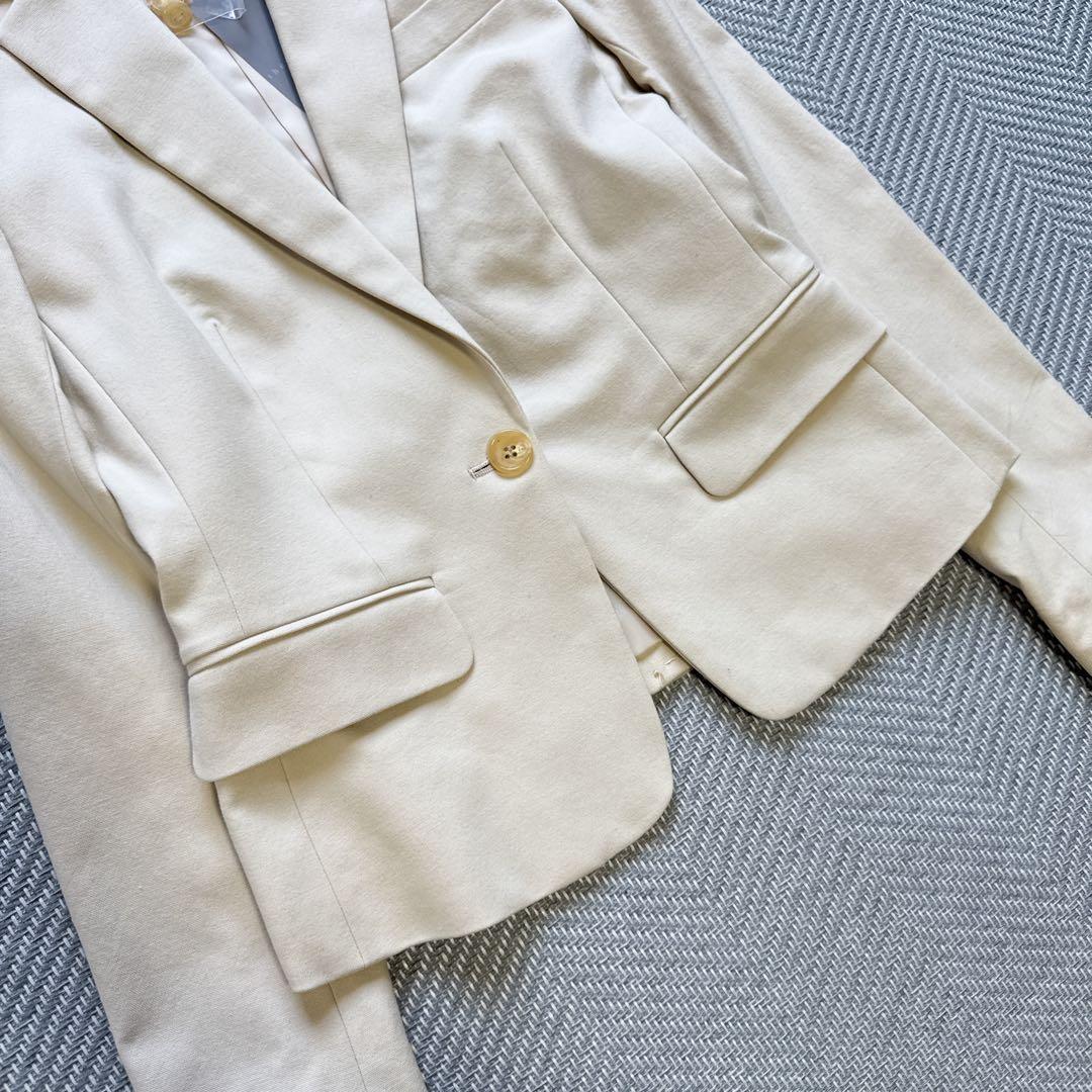 新品 theory luxe カシミヤ コットン テーラードジャケット ベージュ