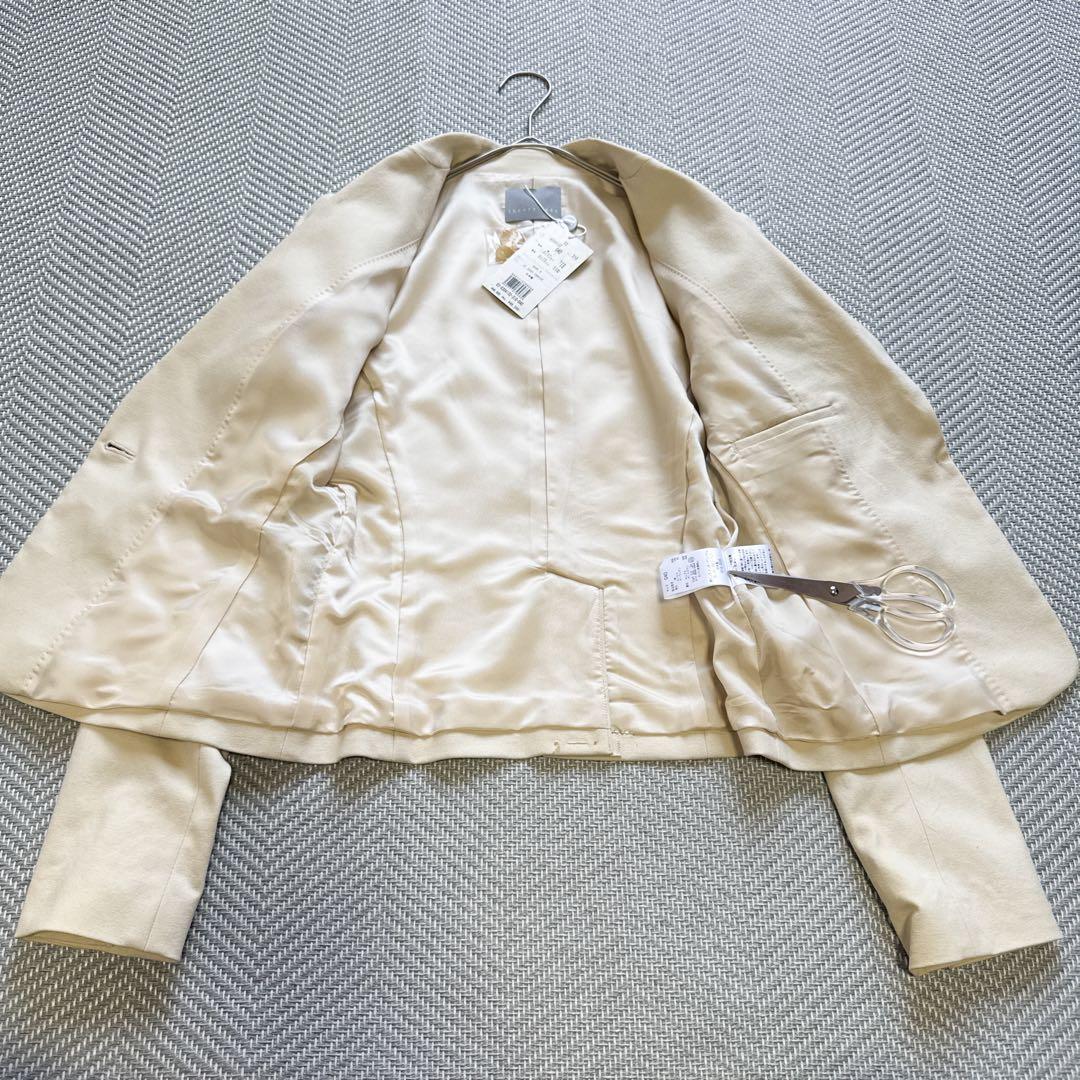 新品 theory luxe カシミヤ コットン テーラードジャケット ベージュ