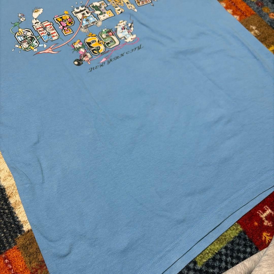 Supreme Varsity Tee Bright Blue 青色　ブルー M