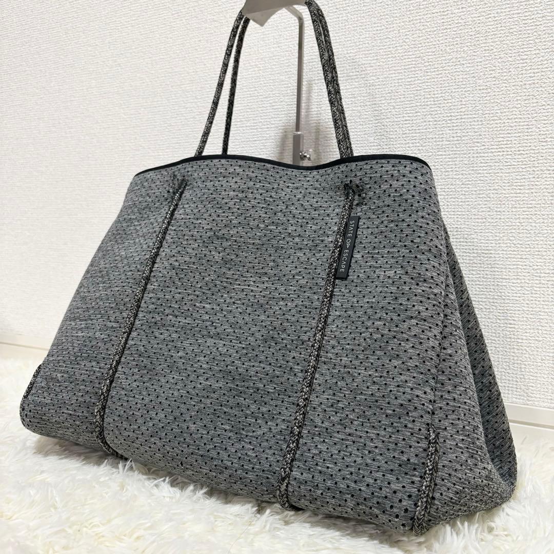 STATE OF ESCAPE 2way チャコールマール ボストンバッグ
