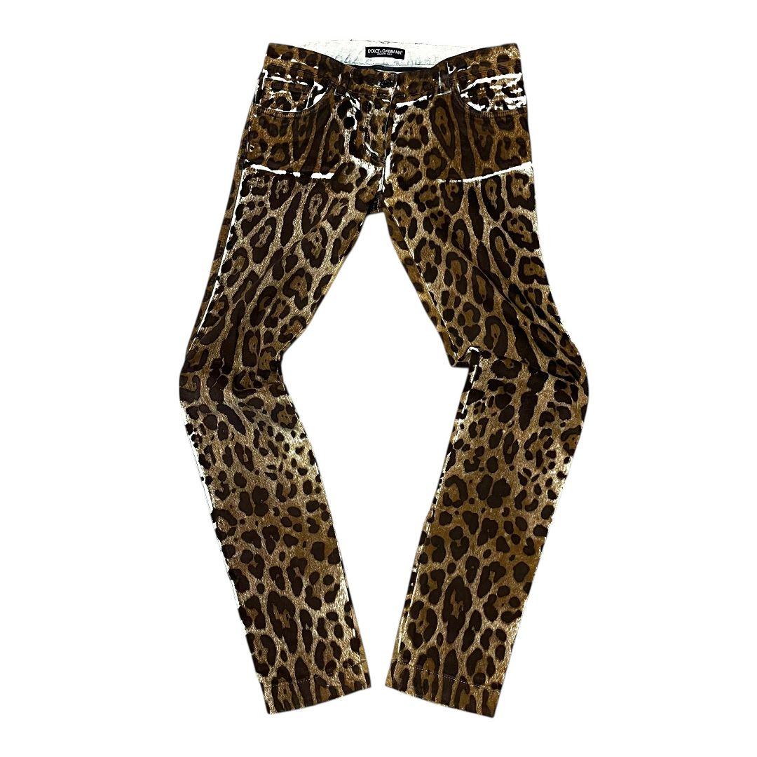 【イタリア製】【40】DOLCE&GABBANA ヒョウ柄 デニム レディース