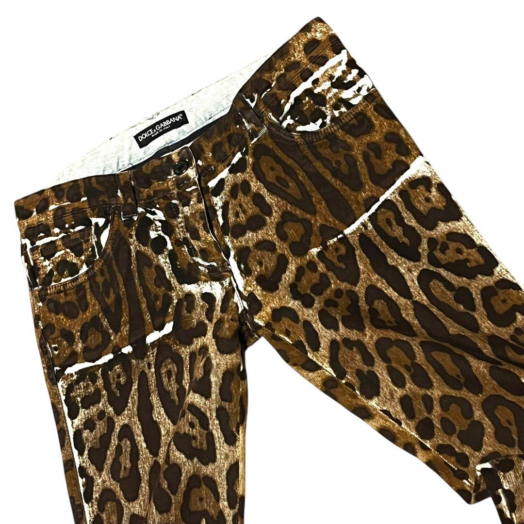 【イタリア製】【40】DOLCE&GABBANA ヒョウ柄 デニム レディース