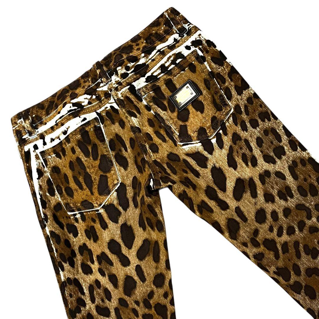【イタリア製】【40】DOLCE&GABBANA ヒョウ柄 デニム レディース