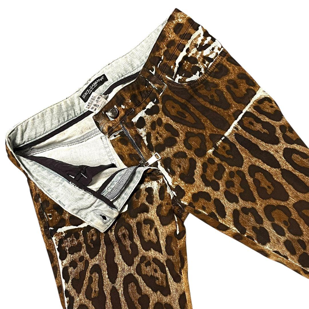 【イタリア製】【40】DOLCE&GABBANA ヒョウ柄 デニム レディース