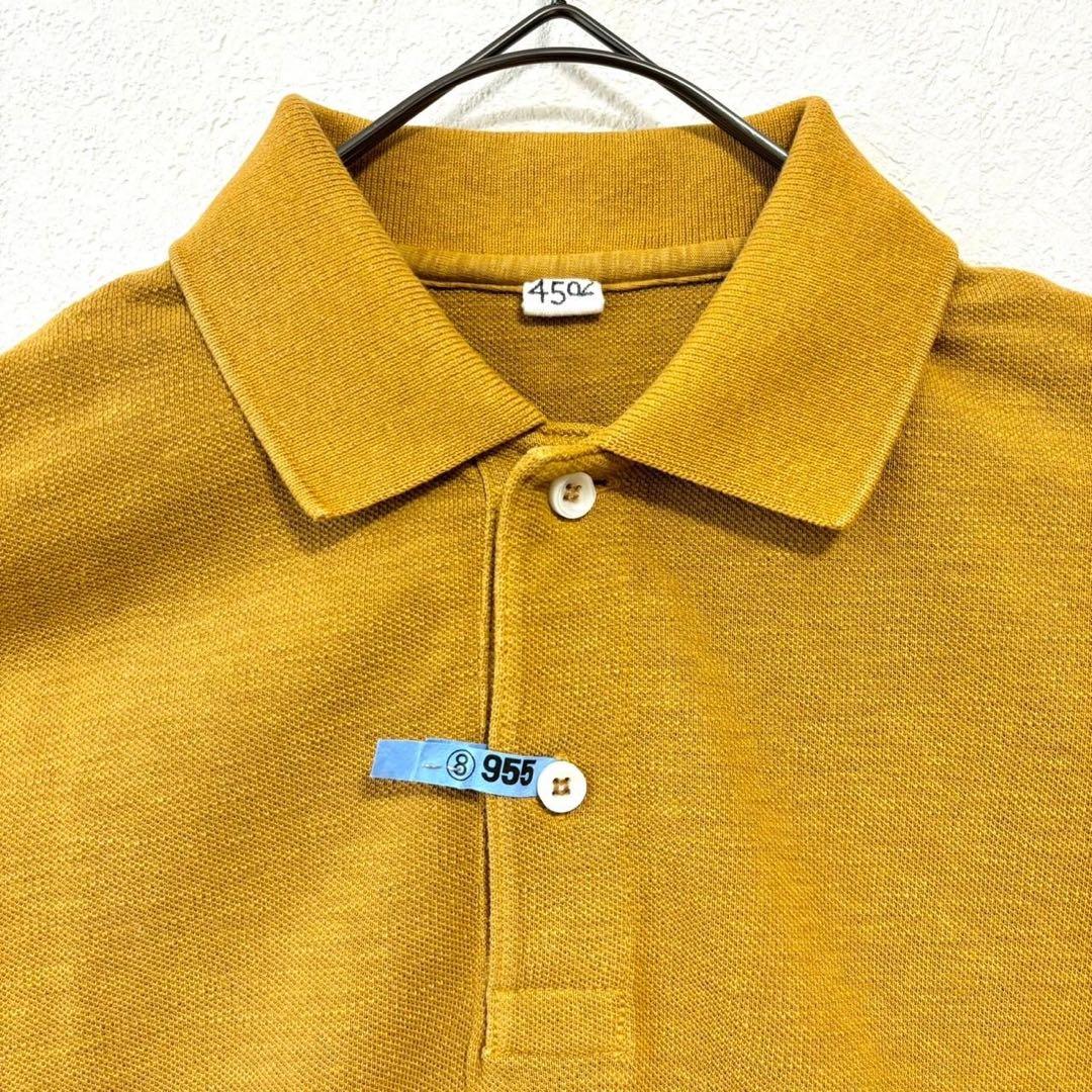 美品45R ジンバカノコの33色馬ポロ 黄土 ノースリーブポロシャツ