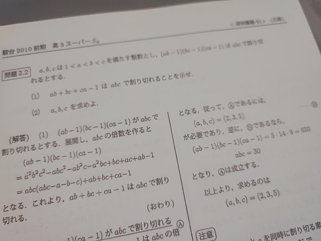 駿台　三森先生　高3スーパー理系数学Sα　講義プリント　河合塾　鉄緑会　東進