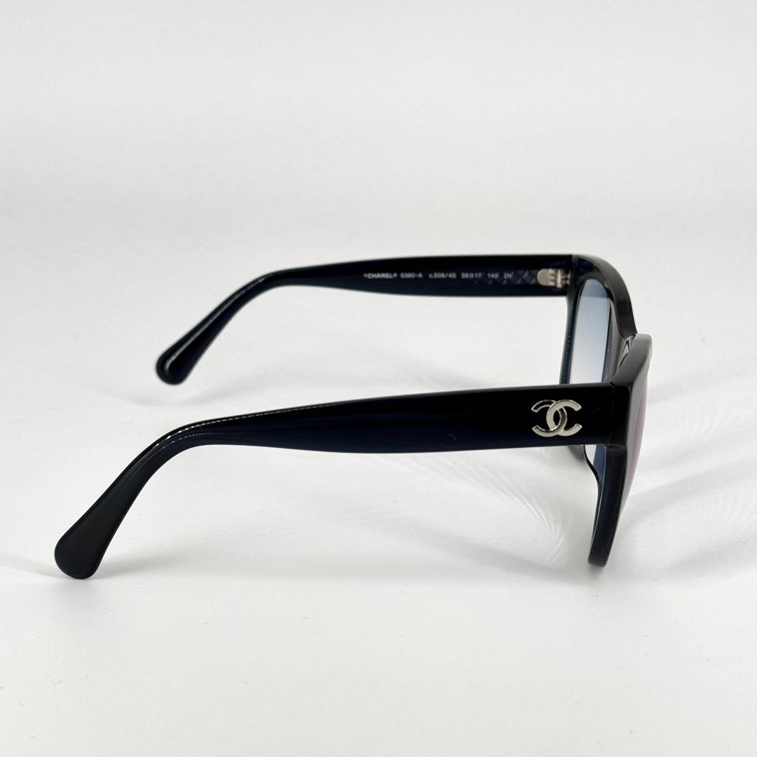 CHANEL サングラス 5380-A ブラック ココマーク シルバー グラデ