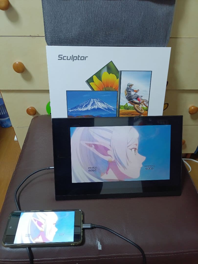 4K Sculptor モバイルディスプレイ MU140LA　モバイルモニター