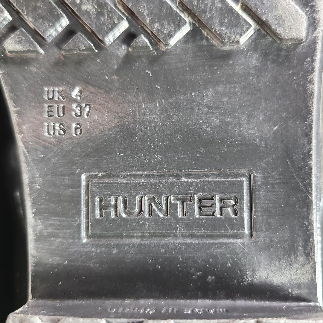 37【HUNTER】ハンター ロング レインブーツ　長靴 キルティング　ブラック
