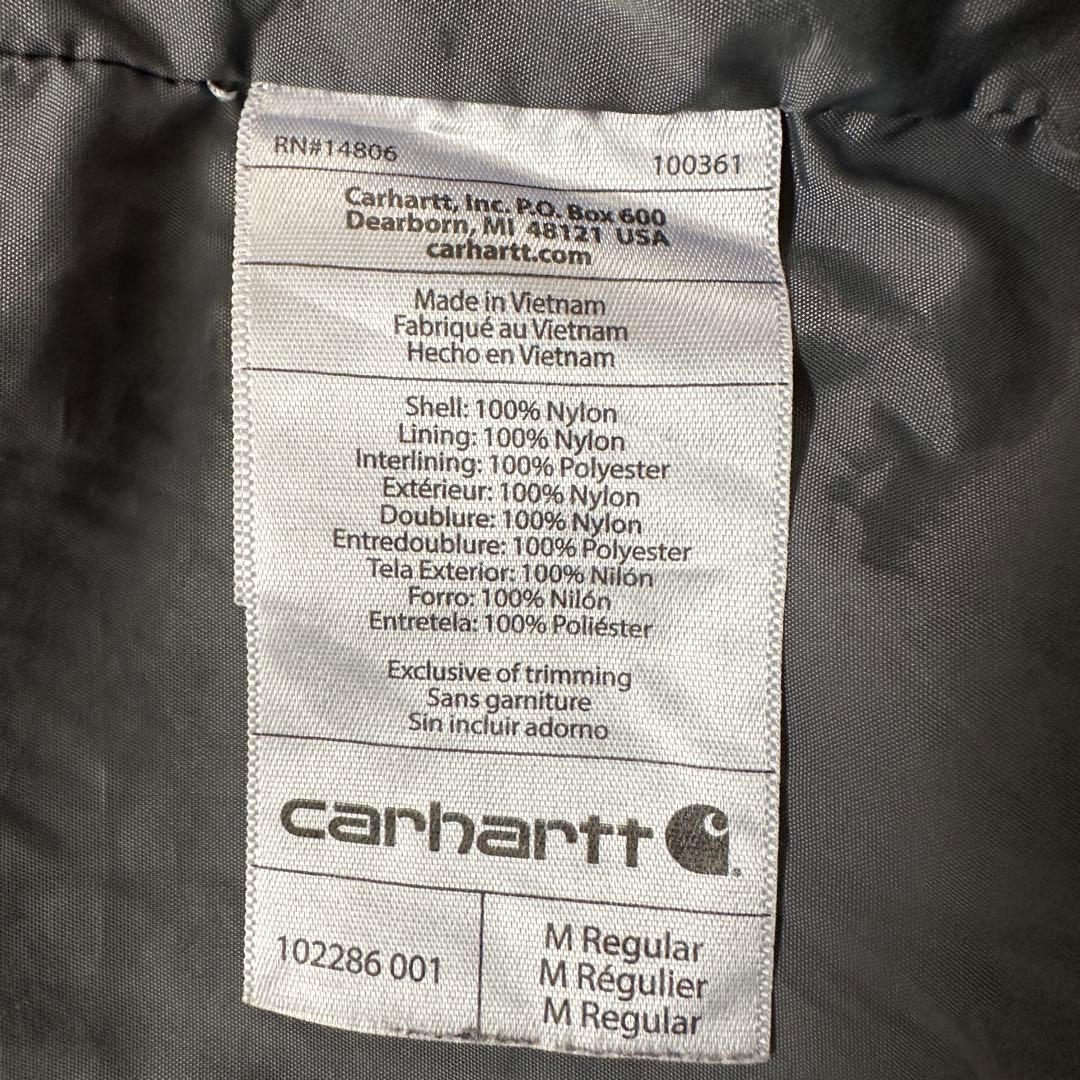 【Carhartt】カーハート（M）ナイロンベスト＊中綿ベスト＊ドローコード
