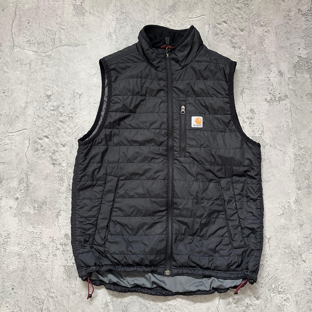 【Carhartt】カーハート（M）ナイロンベスト＊中綿ベスト＊ドローコード