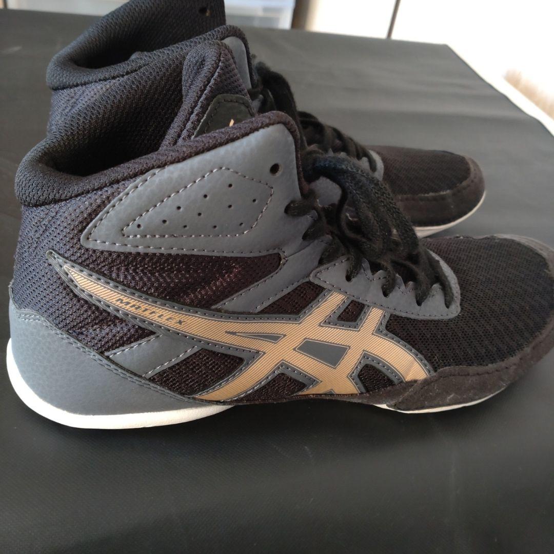 【美品】asics MATFLEX 6 ブラック ゴールド 25.5センチ