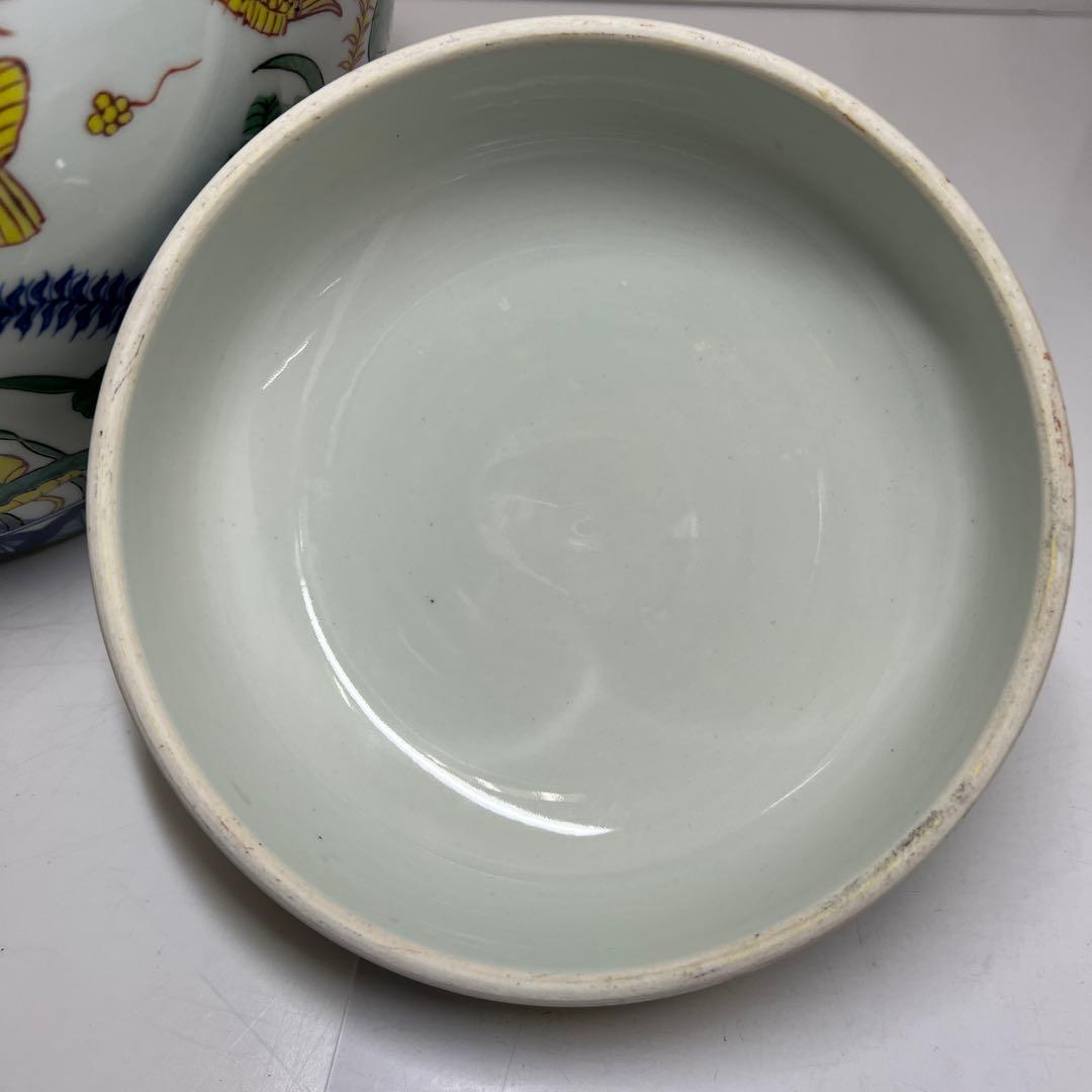 中国美術　色絵蓋付壺　高さ約35㎝　東Y8-0224①