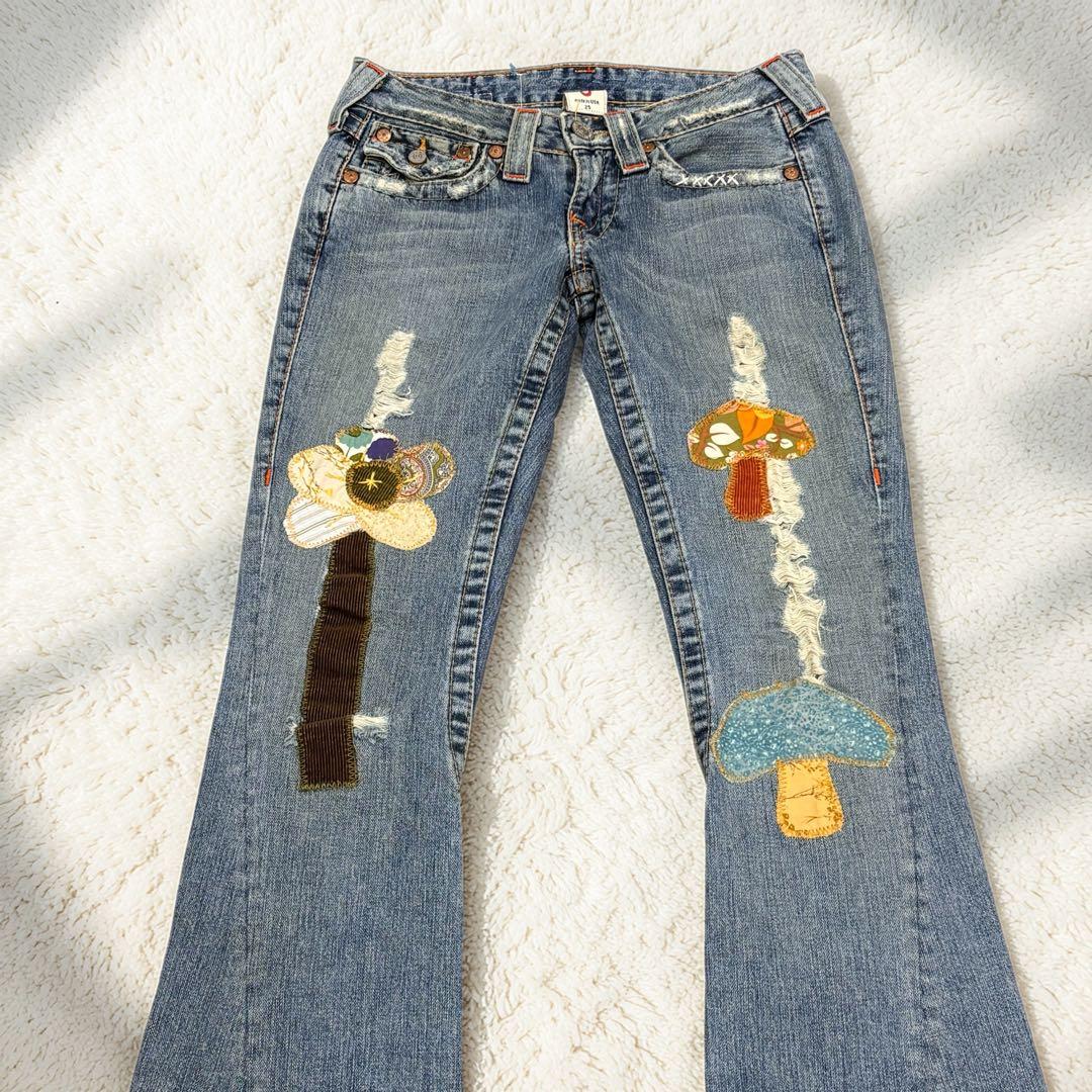 トゥルーレリジョン フレアデニム 25 USA製 刺繍　Y2K ブーツカット