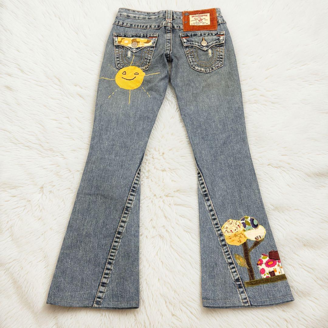トゥルーレリジョン フレアデニム 25 USA製 刺繍　Y2K ブーツカット