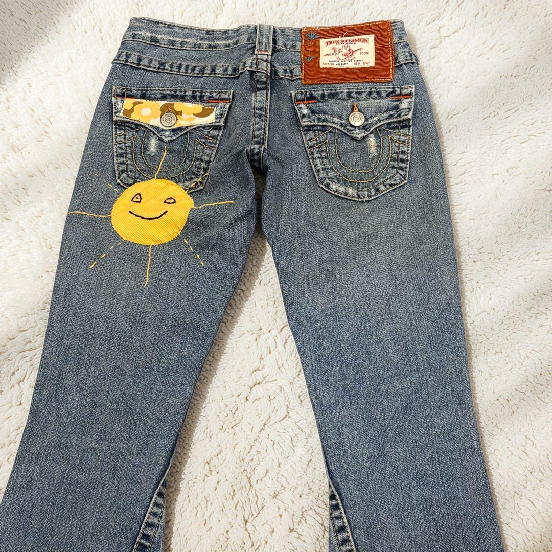 トゥルーレリジョン フレアデニム 25 USA製 刺繍　Y2K ブーツカット