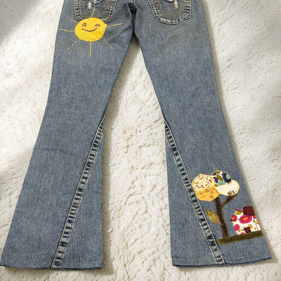 トゥルーレリジョン フレアデニム 25 USA製 刺繍　Y2K ブーツカット