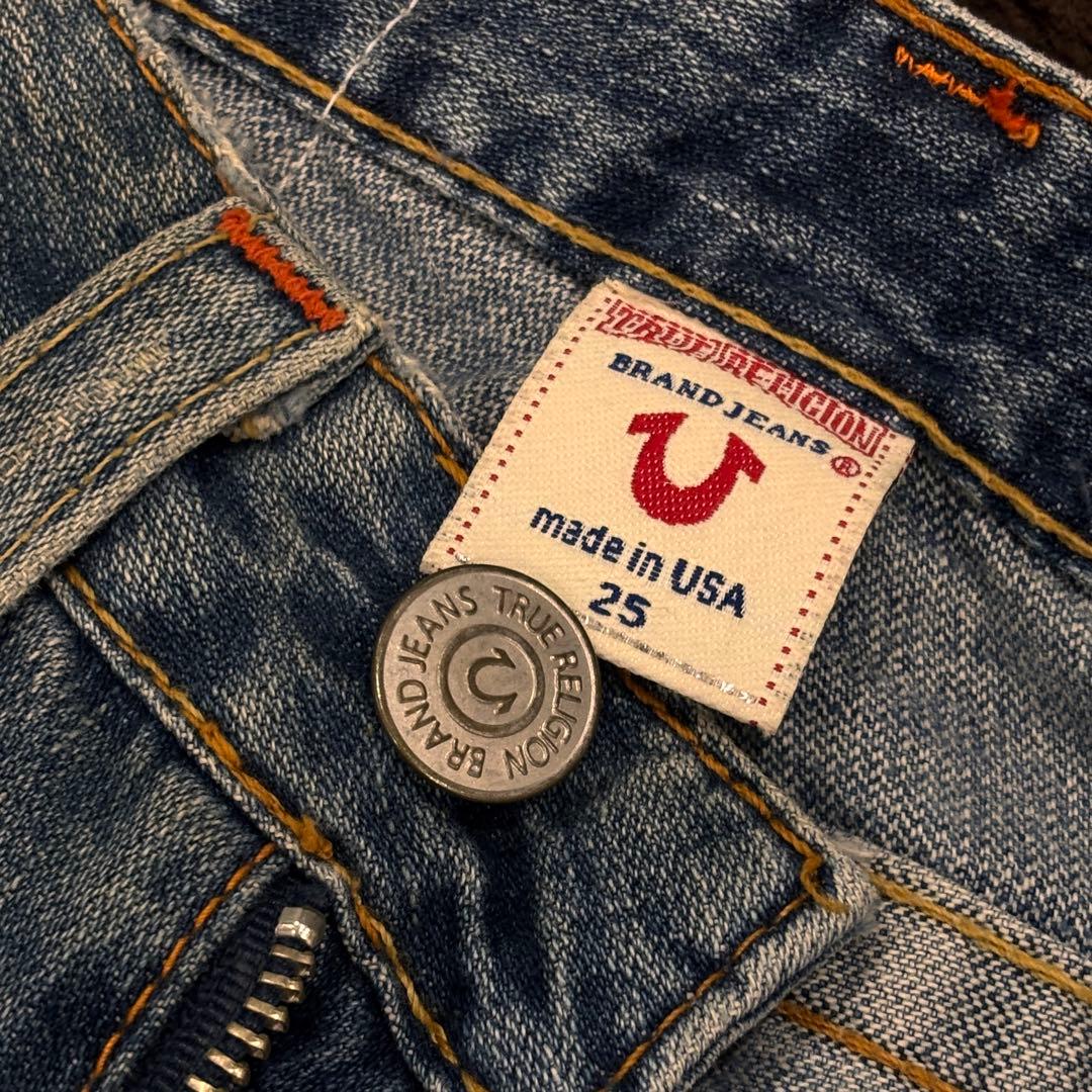 トゥルーレリジョン フレアデニム 25 USA製 刺繍　Y2K ブーツカット