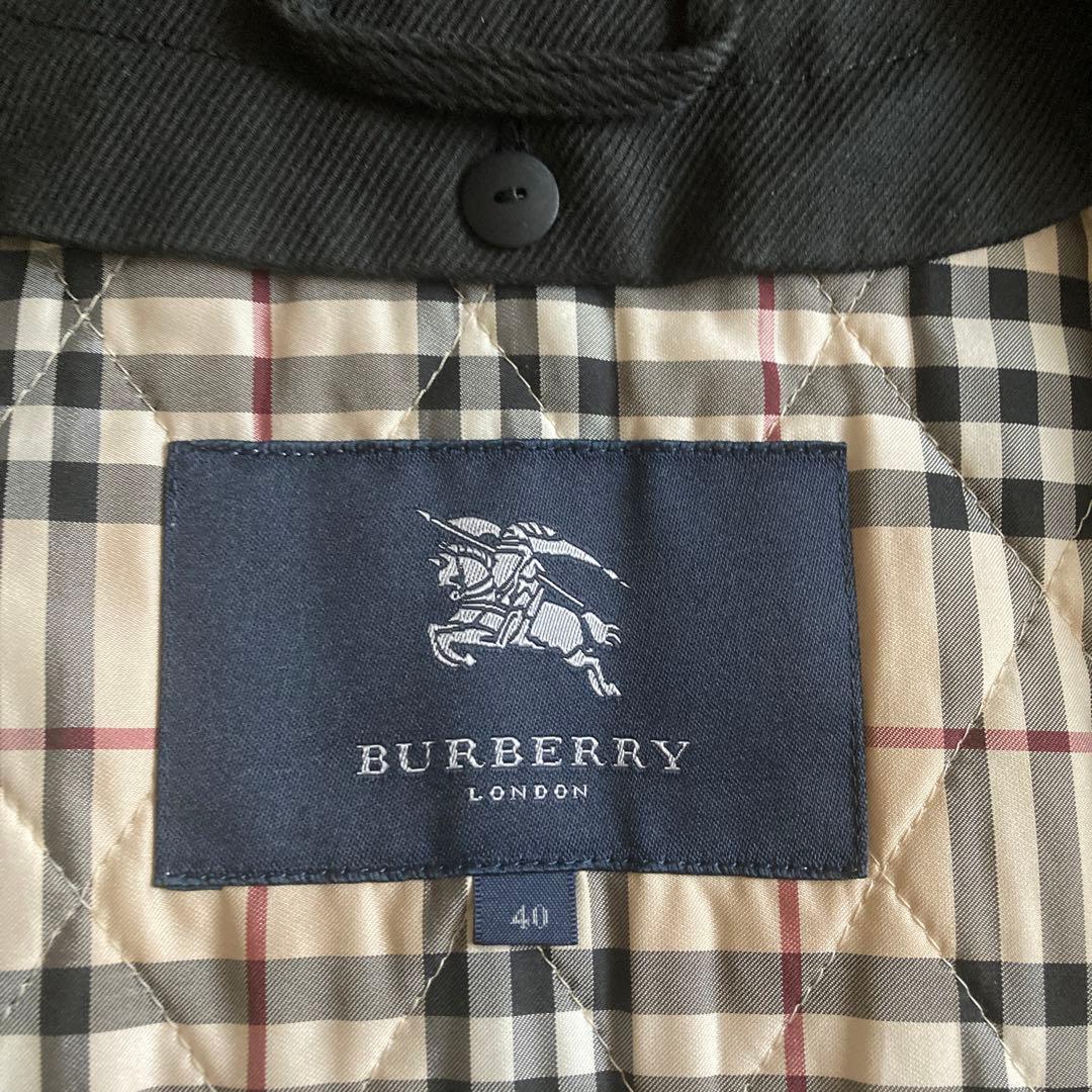 美品Burberry ノバチェックライナー コットンコート 40