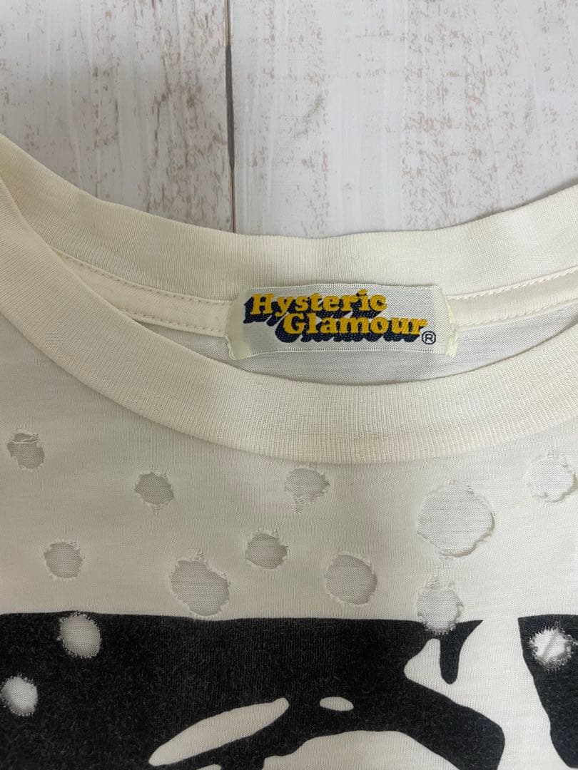 HYSTERIC GLAMOUR ダメージ ガールプリント Tシャツ FREE