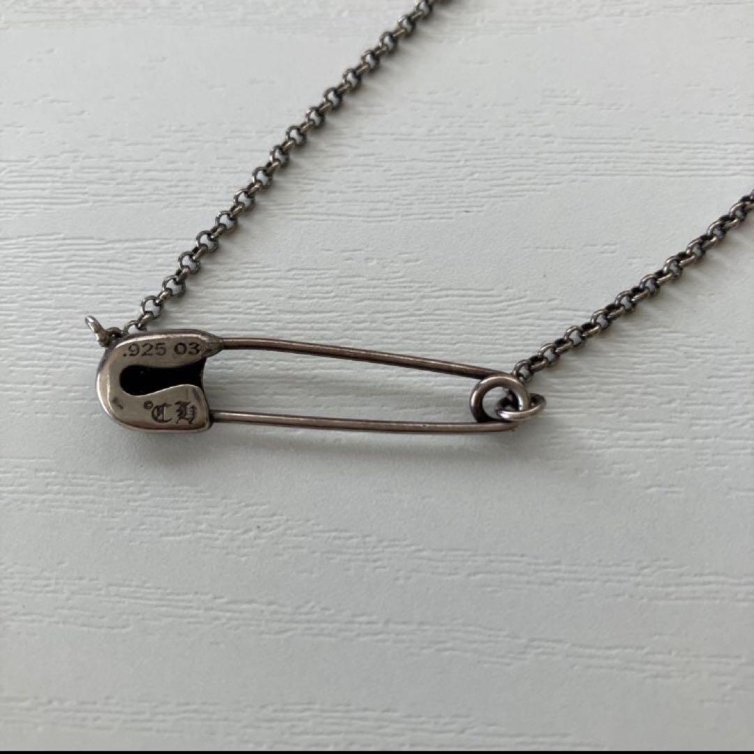 【中古】クロムハーツレプリカ　セイフティーピンネックレス2001 シルバー925