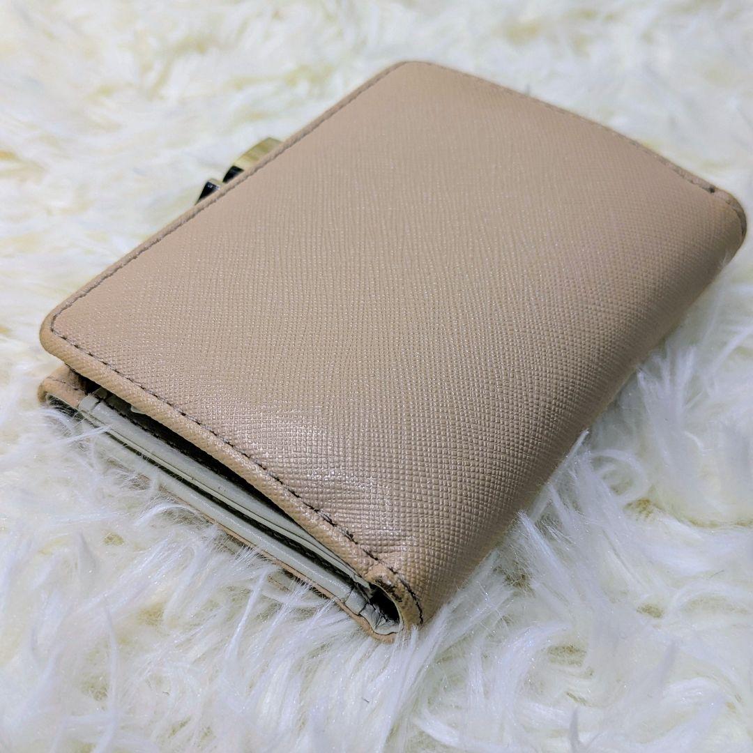 ヴィヴィアンウエストウッド 三折り 財布 がま口 金具 サフィアーノベージュ