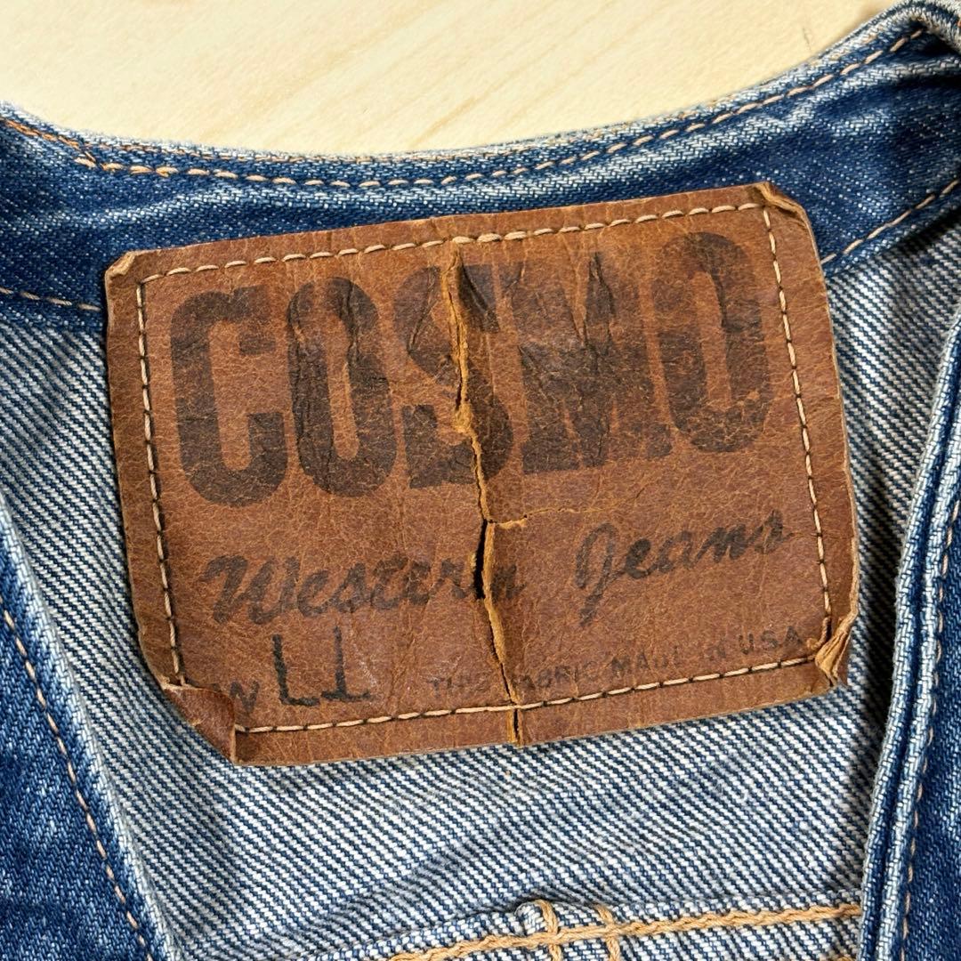 ￼《USA製》COSMO デニムベスト　HONDA Rothmans カスタム